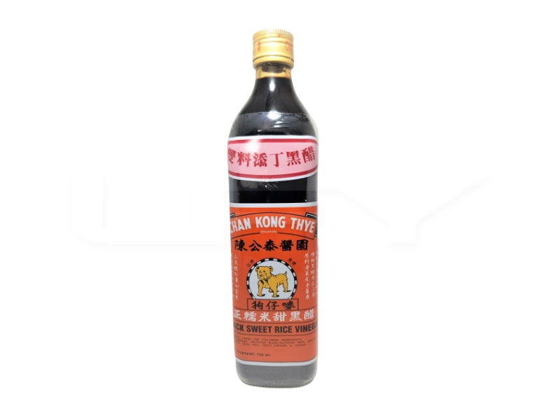 Chan Kong Thye Black Sweet Rice Vinegar/ 狗仔正糯米甜黑醋 750 ml
